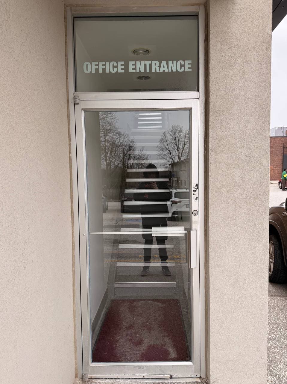 Toronto office entrance after glass repair